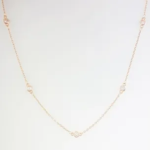 COLAR TIFFANY COM ZIRCONIA REDONDA