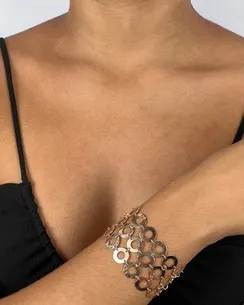 PULSEIRA COM CIRCULOS ESCOVADO FEMININA